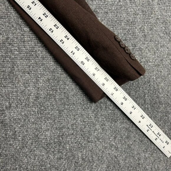 BCBGMaxazria Blazer Womens Medium Brown Jacket Linen Blend Adults - Picture 8 of 10